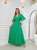 Vestido Longo Plissado