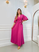 Vestido Longo Plissado