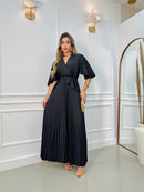 Vestido Longo Plissado