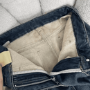 Calça Jeans Wide Leg Feminina Peluciada + Meia Térmica