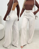 Kit 2 Calças Pantalona em Alfaiataria - Acompanha Cinto (Promoção da Semana)