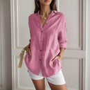 [Liquidação: Compre 1 e Leve 3] Camisa Ibiza em Linho de Algodão com Design Semi Plissado